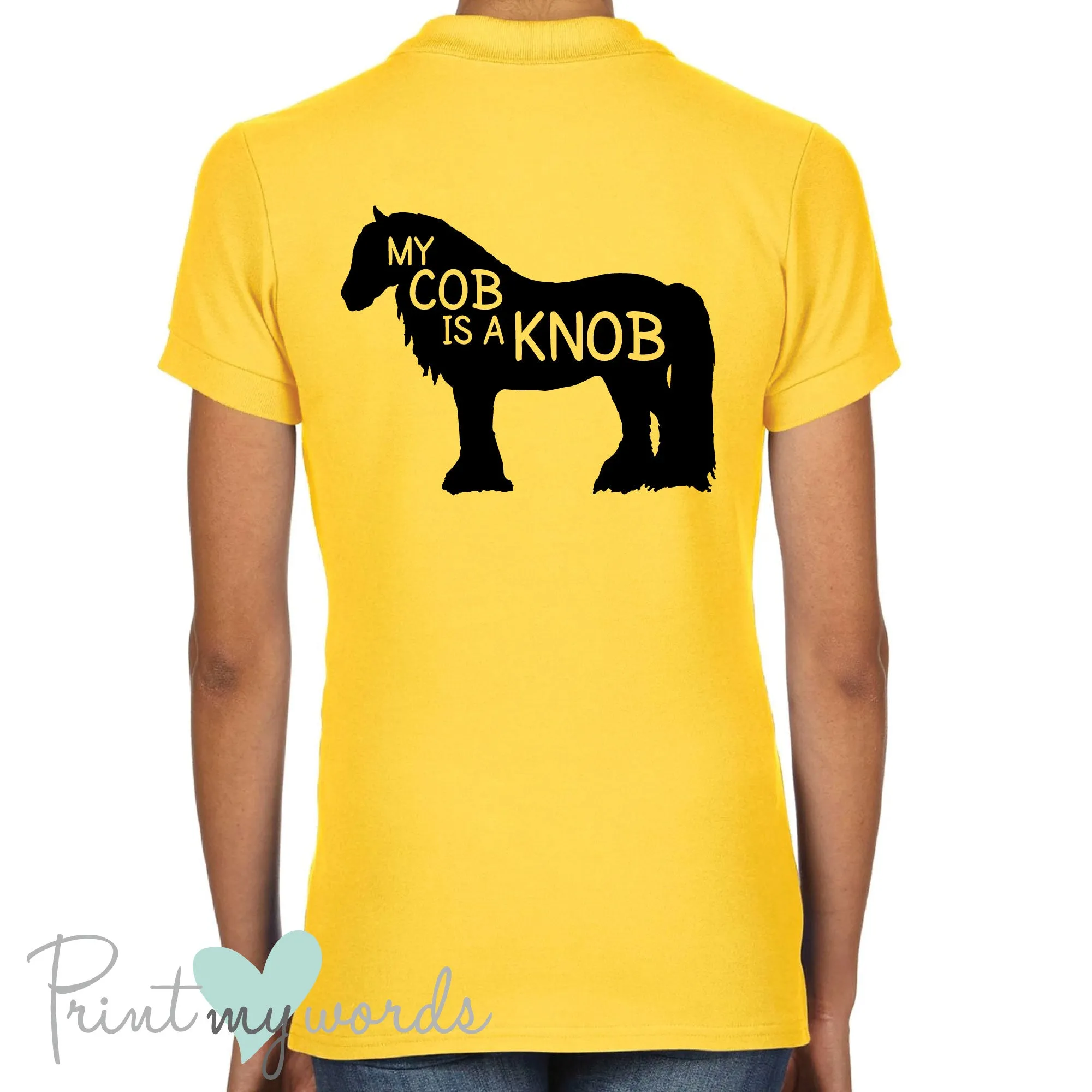 My Cob is a Knob Funny Equestrian Polo Shirt