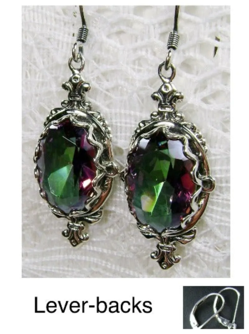 Mystic Pin Earrings, Rose Gold plated or Sterling Silver Stylish Victorian Jewelry Design#E18