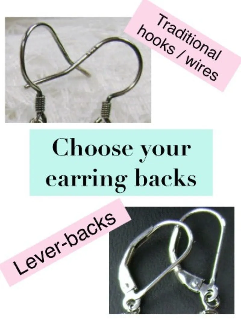Mystic Pin Earrings, Rose Gold plated or Sterling Silver Stylish Victorian Jewelry Design#E18