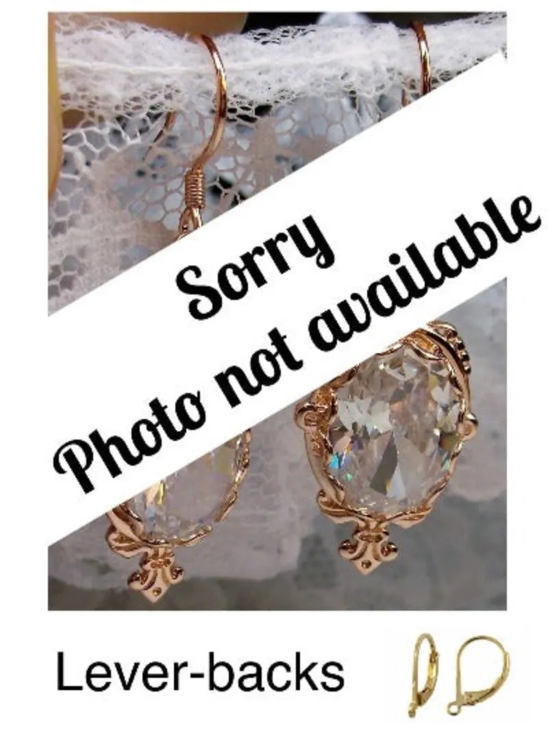 Mystic Pin Earrings, Rose Gold plated or Sterling Silver Stylish Victorian Jewelry Design#E18