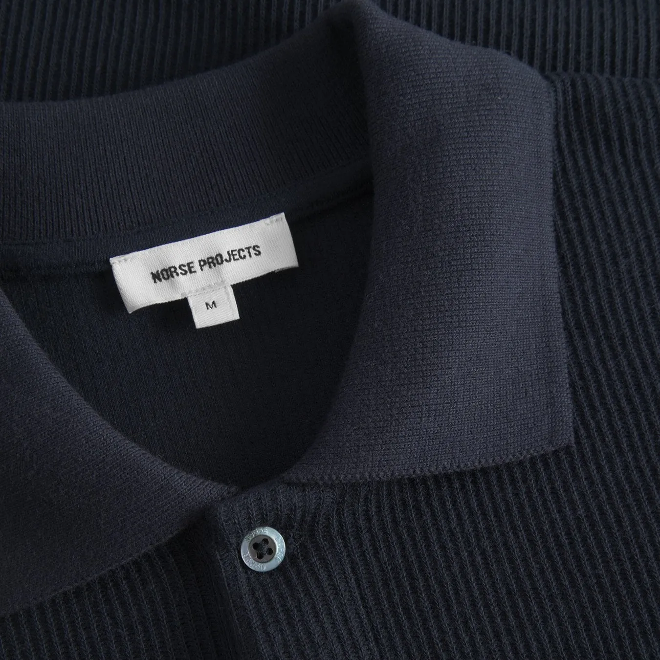 Norse Projects Ruben Double Face LS Polo Dark Navy
