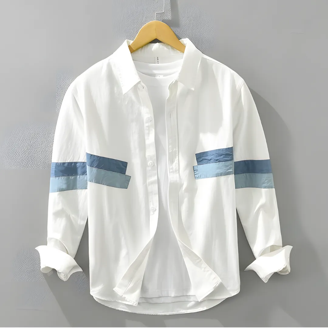 Olaf Polo Shirt with Patchwork Stripes