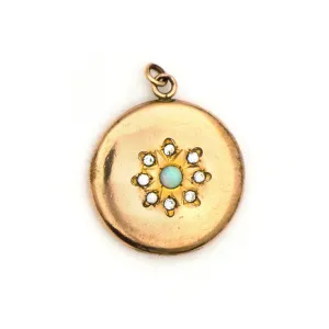 Opal Snowflake Locket