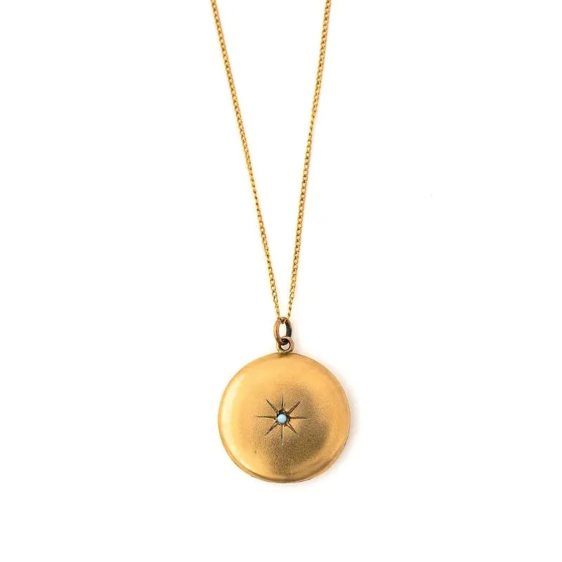 Opal Star Locket