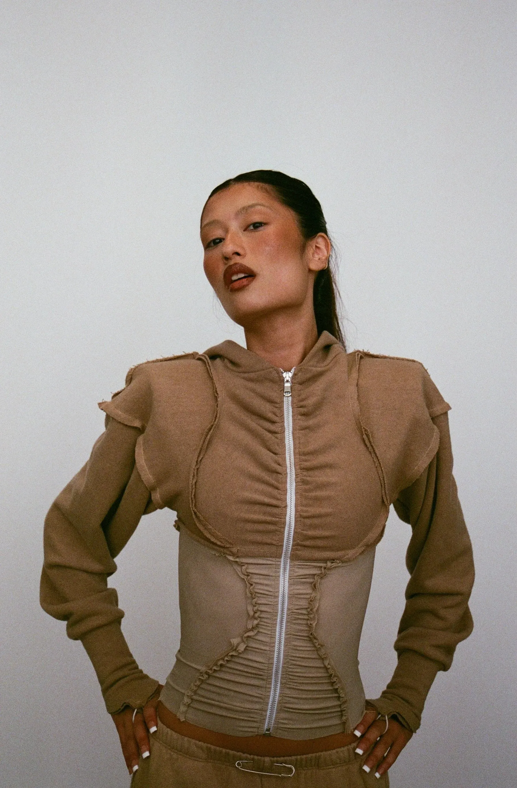 Open Seam Zip Hoodie