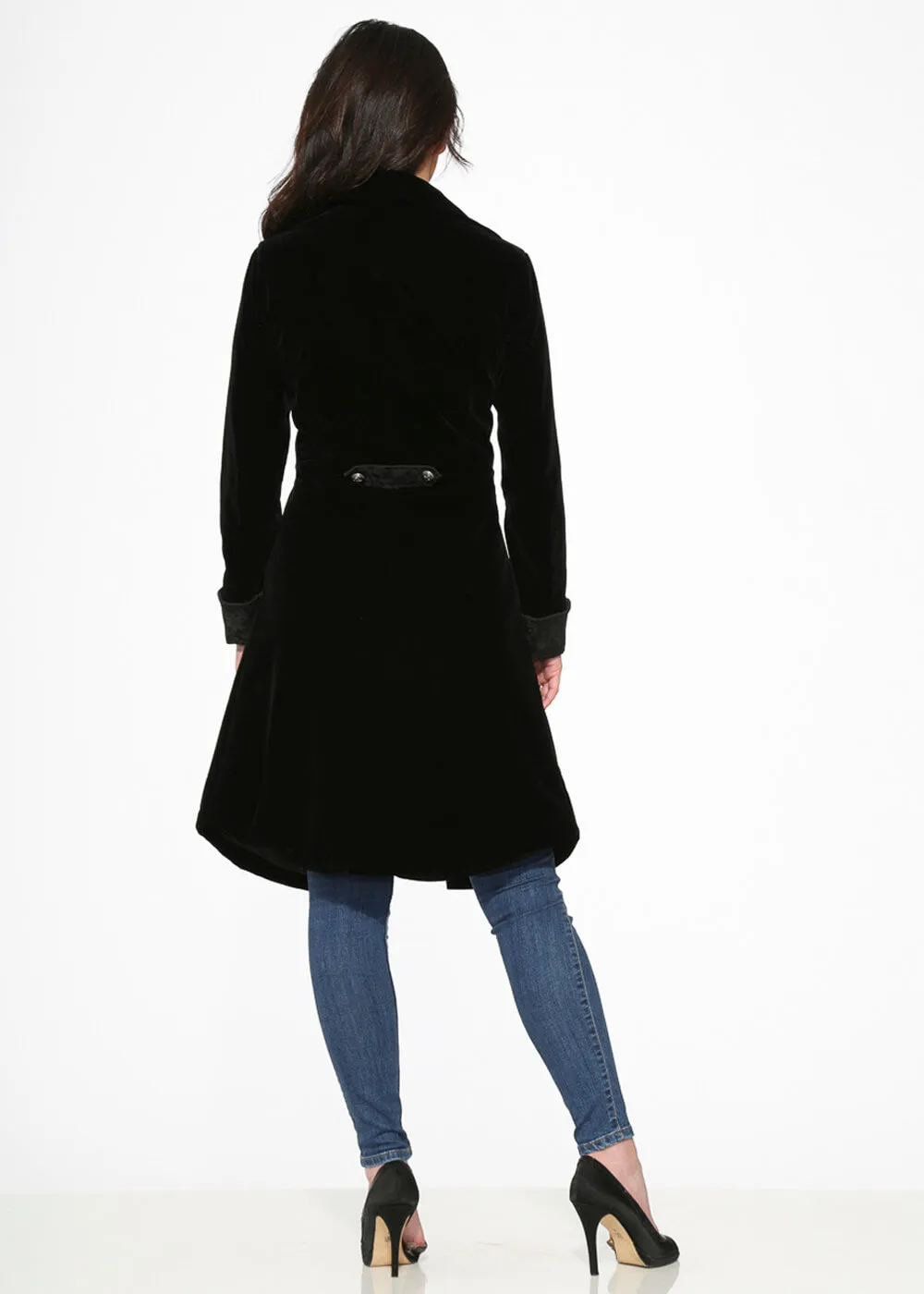 Orchid Bloom Amina Velvet Jacket Black
