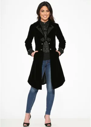 Orchid Bloom Amina Velvet Jacket Black