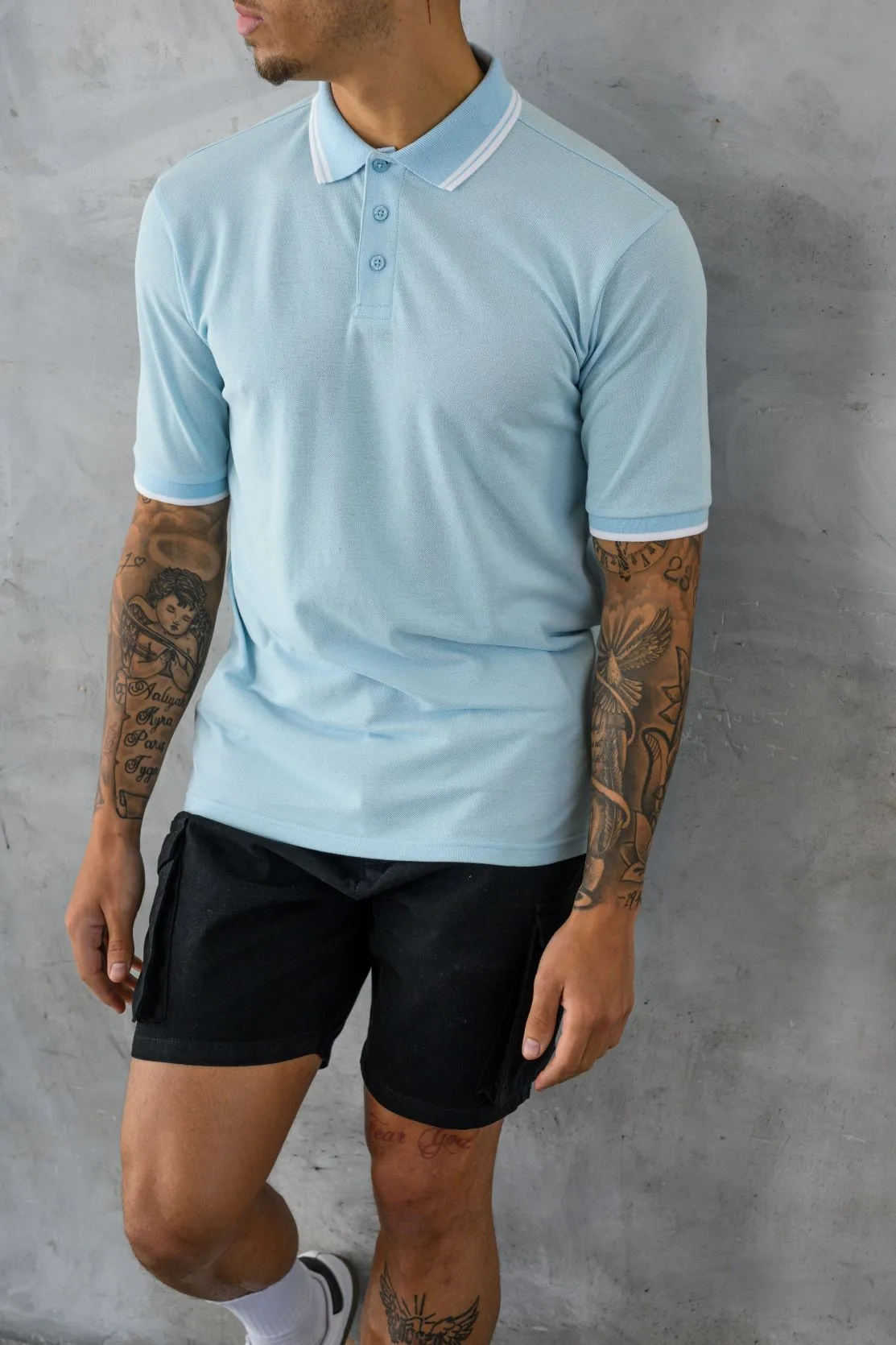 OREGA POLO SHIRT - POWDER BLUE