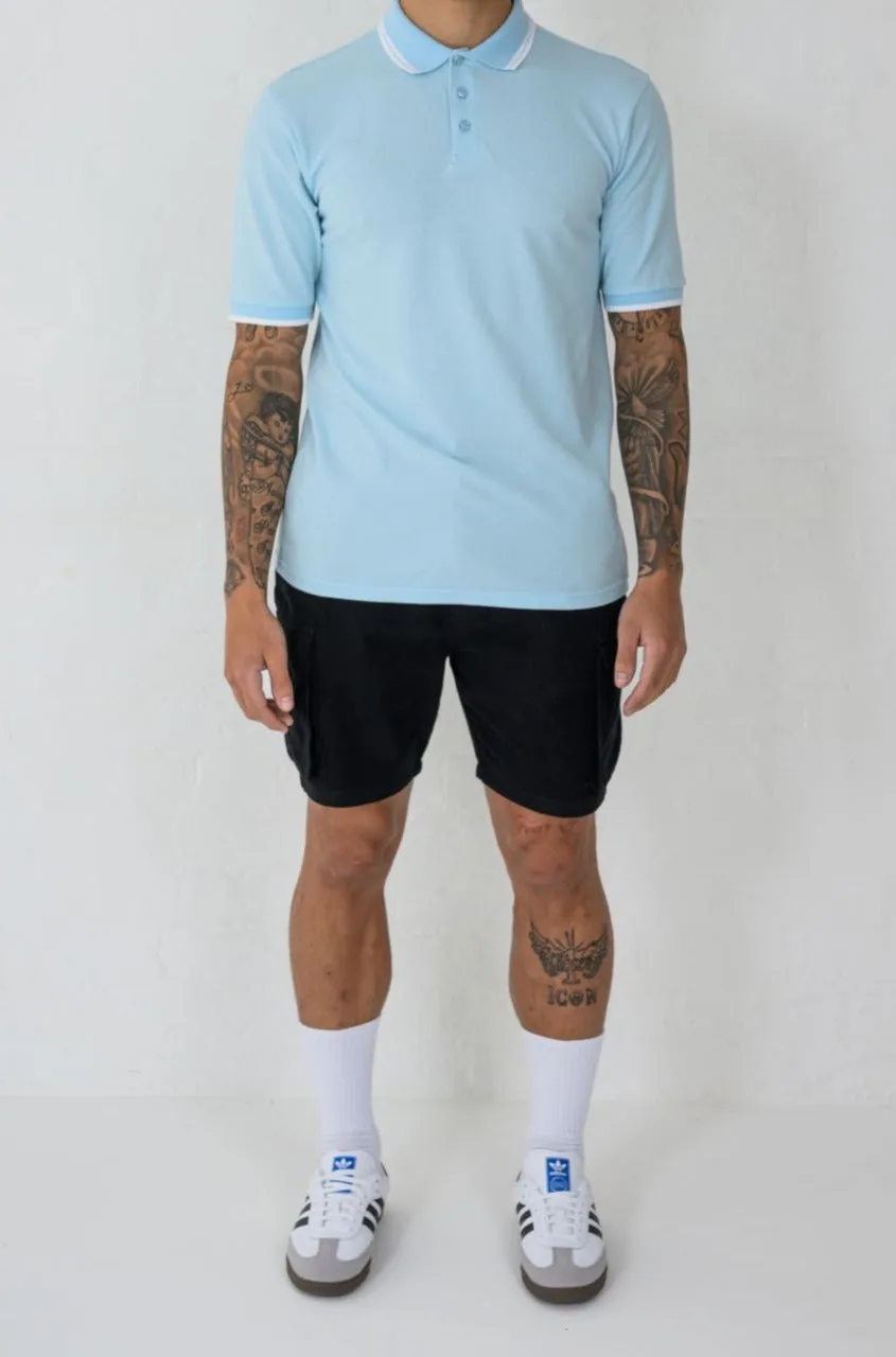OREGA POLO SHIRT - POWDER BLUE