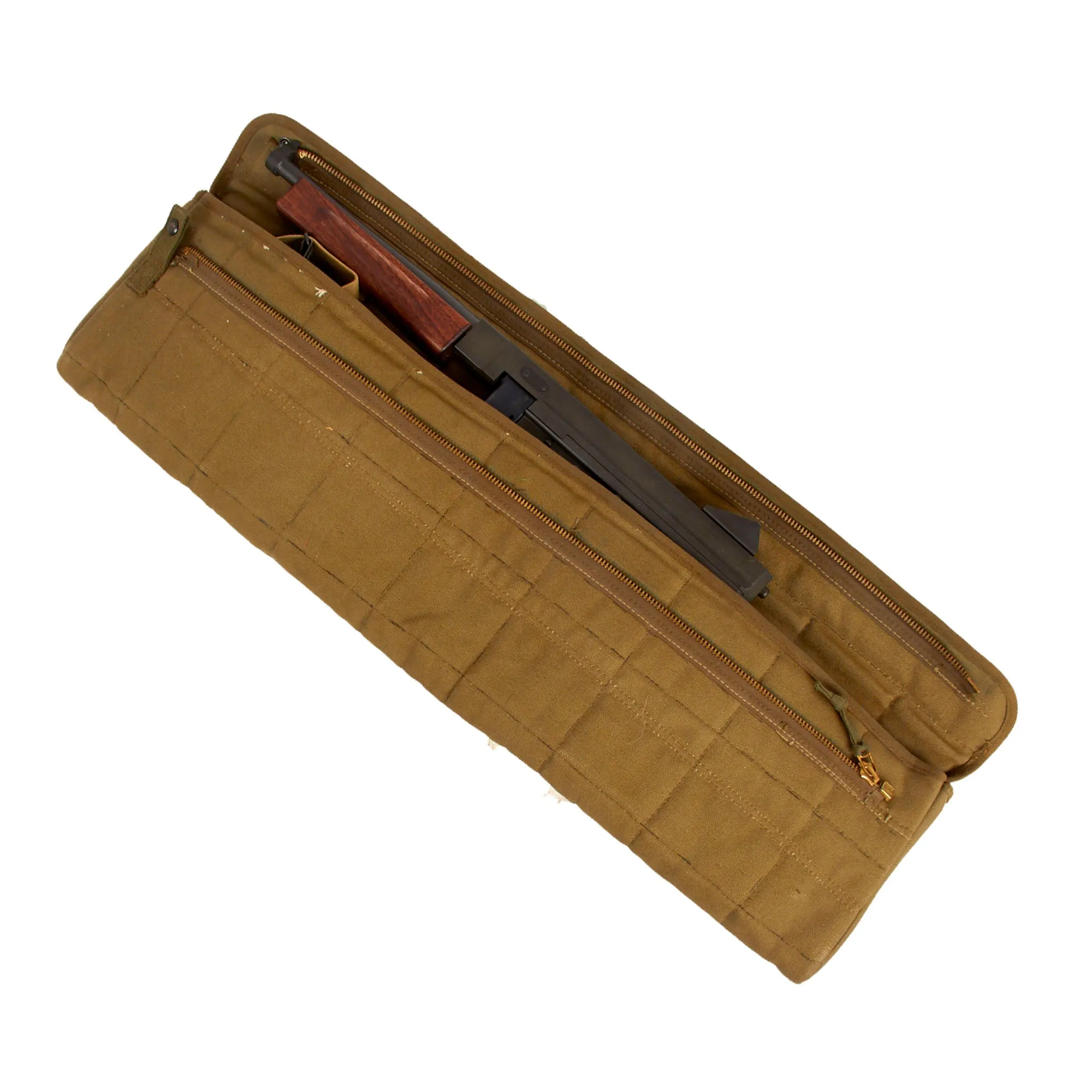 Original U.S. WWII Thompson M1 Display SMG with Philadelphia Ordnance Steel Receiver, Drop Bag, Magazine, NOBUCKL Sling & More!