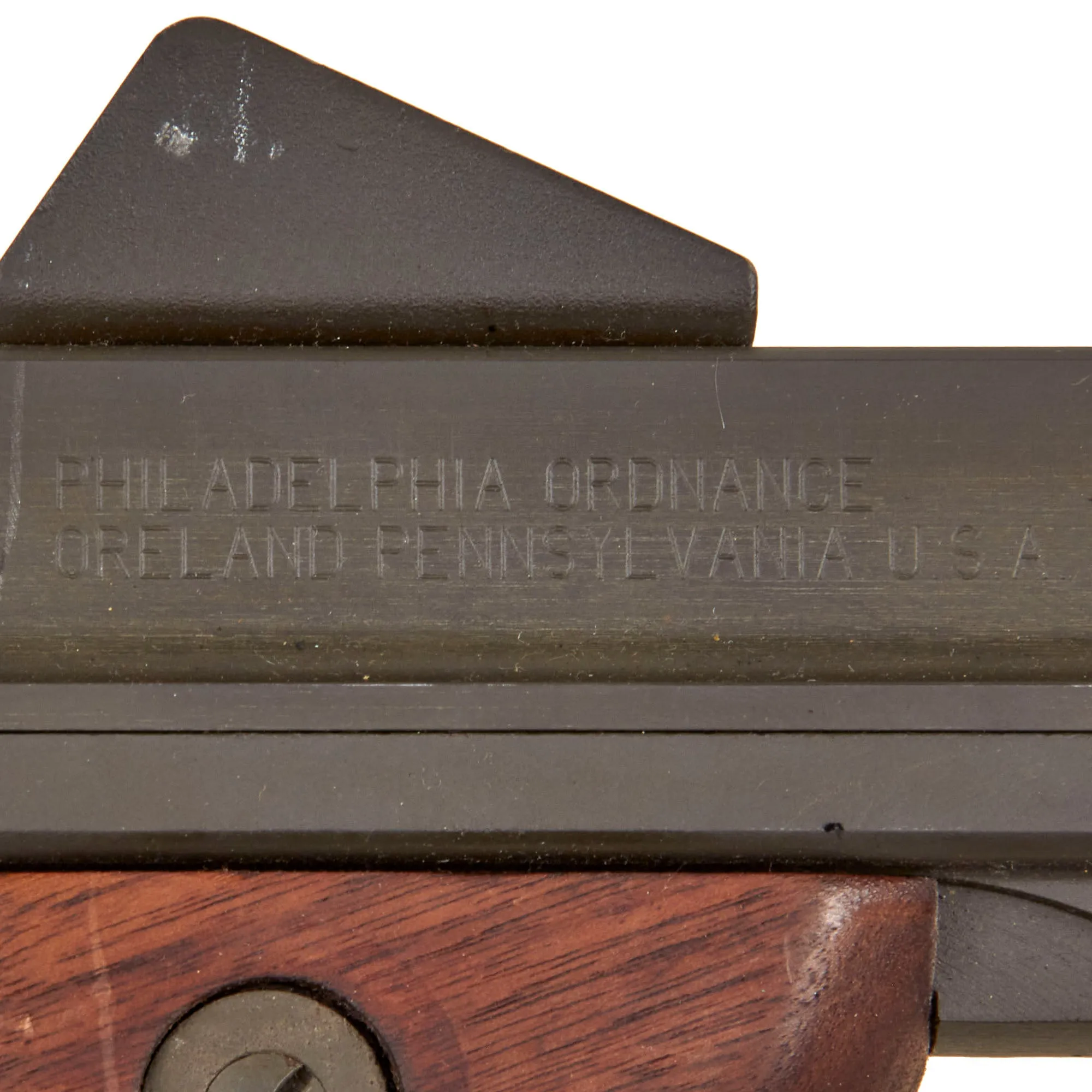Original U.S. WWII Thompson M1 Display SMG with Philadelphia Ordnance Steel Receiver, Drop Bag, Magazine, NOBUCKL Sling & More!