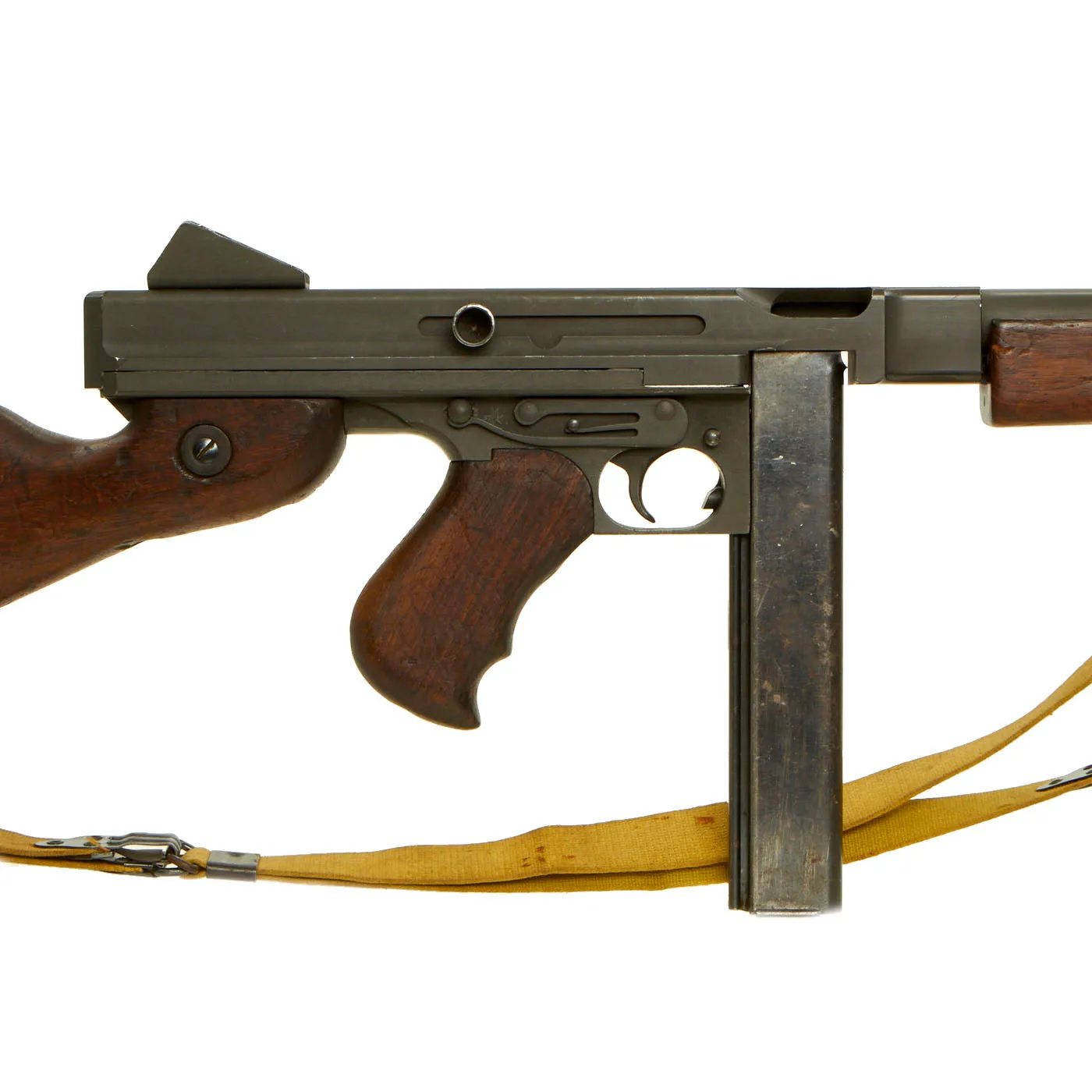 Original U.S. WWII Thompson M1A1 Display Submachine Gun with Aluminum Receiver & Magazine - Serial 140033