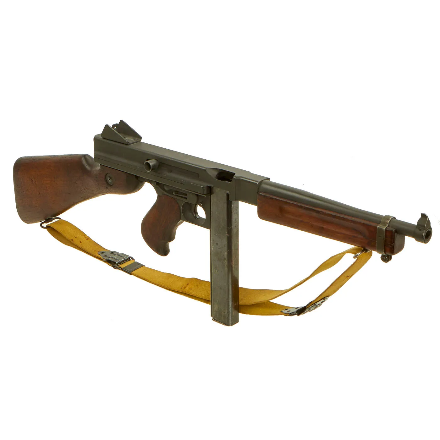 Original U.S. WWII Thompson M1A1 Display Submachine Gun with Aluminum Receiver & Magazine - Serial 140033