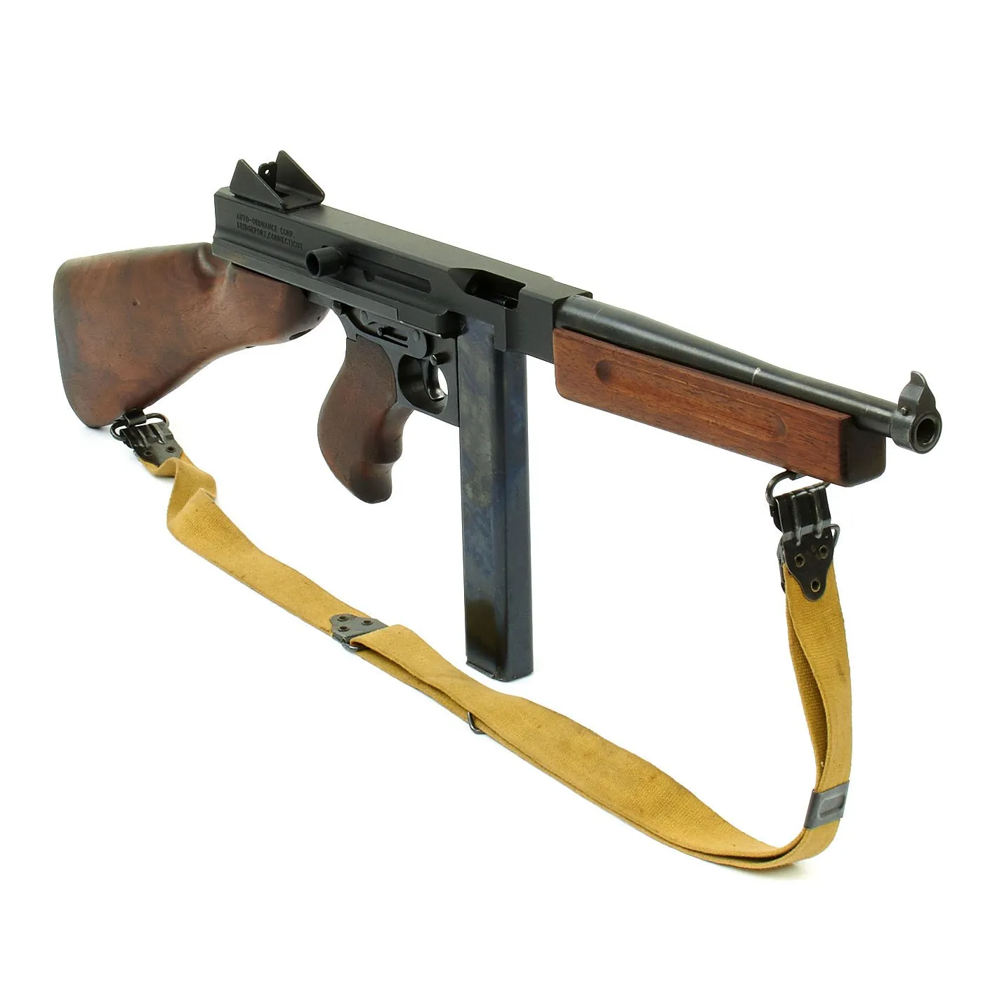 Original U.S. WWII Thompson M1A1 Display Submachine Gun with Sling - Serial 104447