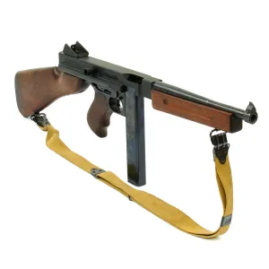 Original U.S. WWII Thompson M1A1 Display Submachine Gun with Sling - Serial 104447