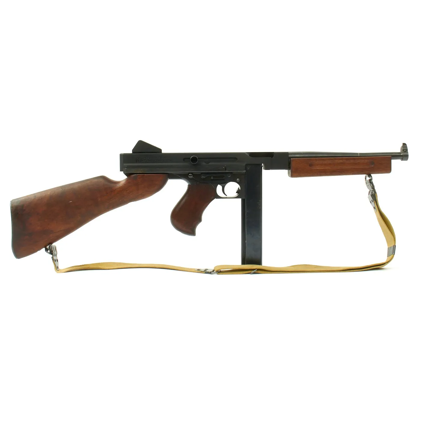 Original U.S. WWII Thompson M1A1 Display Submachine Gun with Sling - Serial 104447