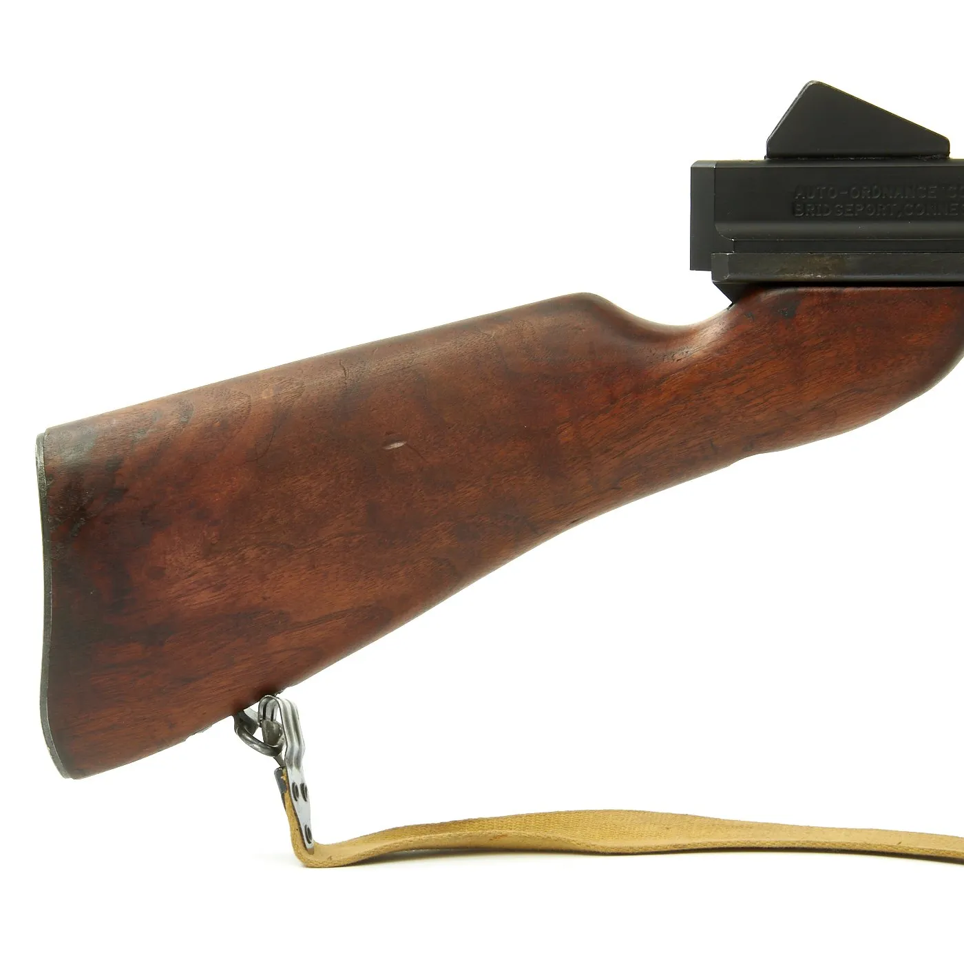 Original U.S. WWII Thompson M1A1 Display Submachine Gun with Sling - Serial 104447