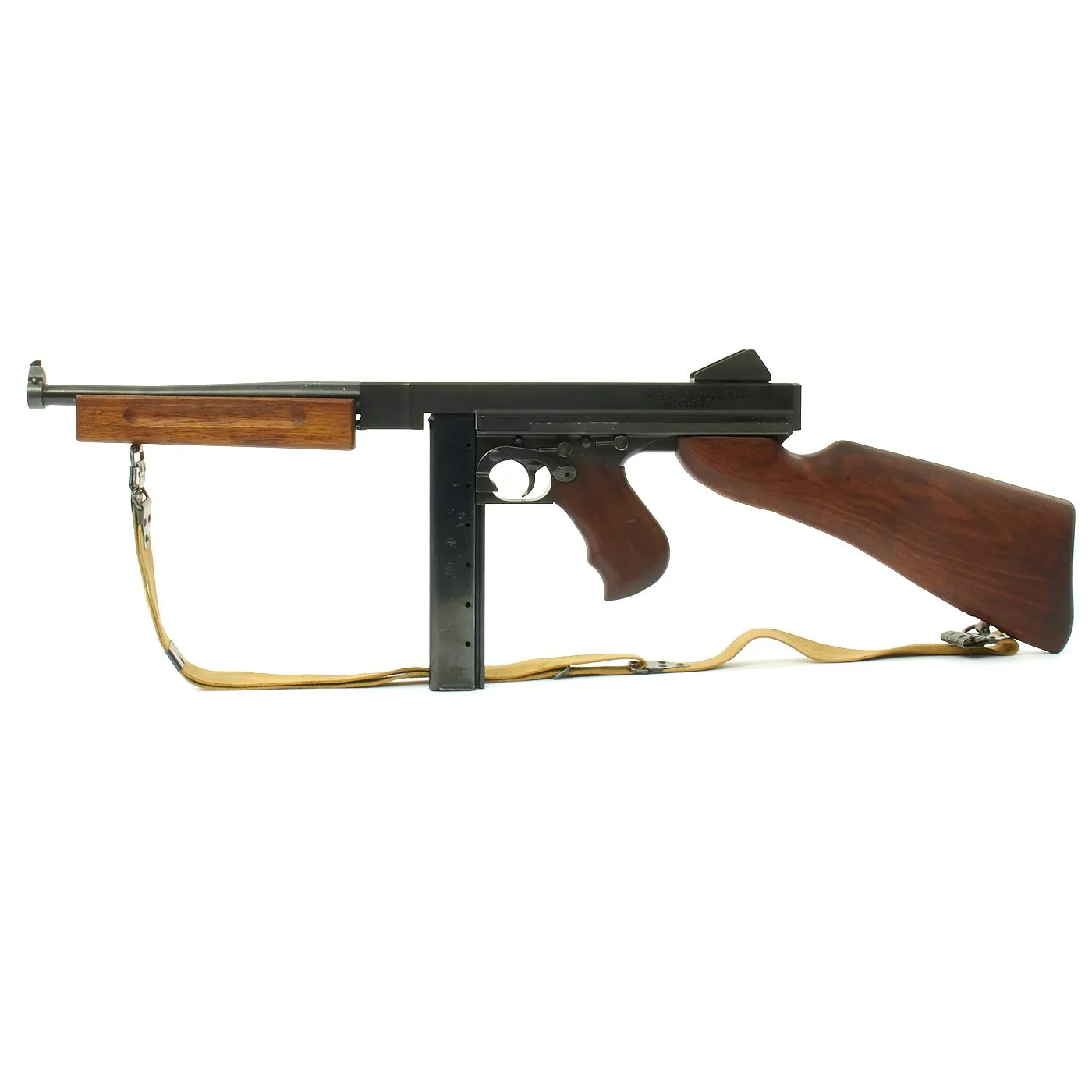 Original U.S. WWII Thompson M1A1 Display Submachine Gun with Sling - Serial 104447
