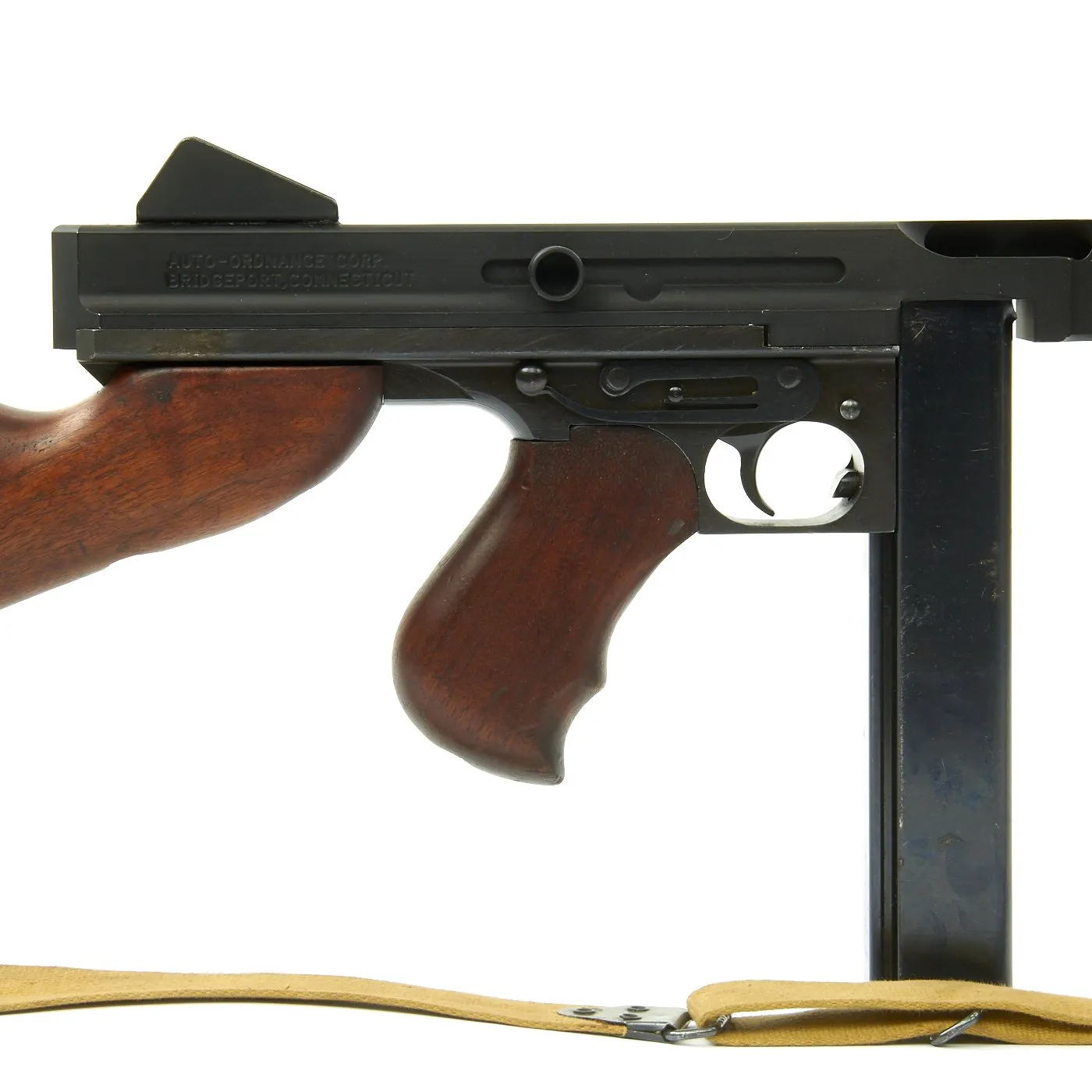 Original U.S. WWII Thompson M1A1 Display Submachine Gun with Sling - Serial 104447