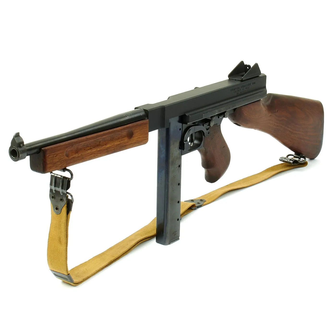 Original U.S. WWII Thompson M1A1 Display Submachine Gun with Sling - Serial 104447