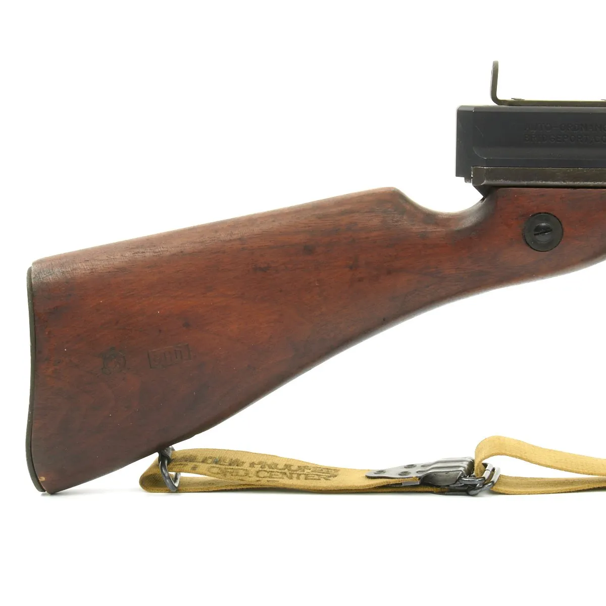 Original U.S. WWII Thompson M1A1 Display Submachine Gun with Sling
