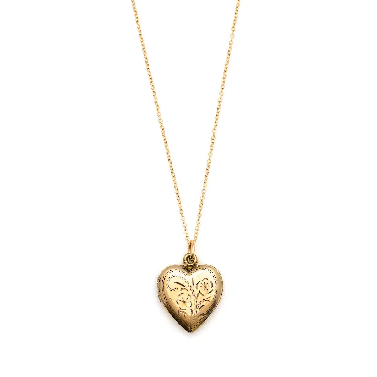 Pansies Vintage Heart Locket