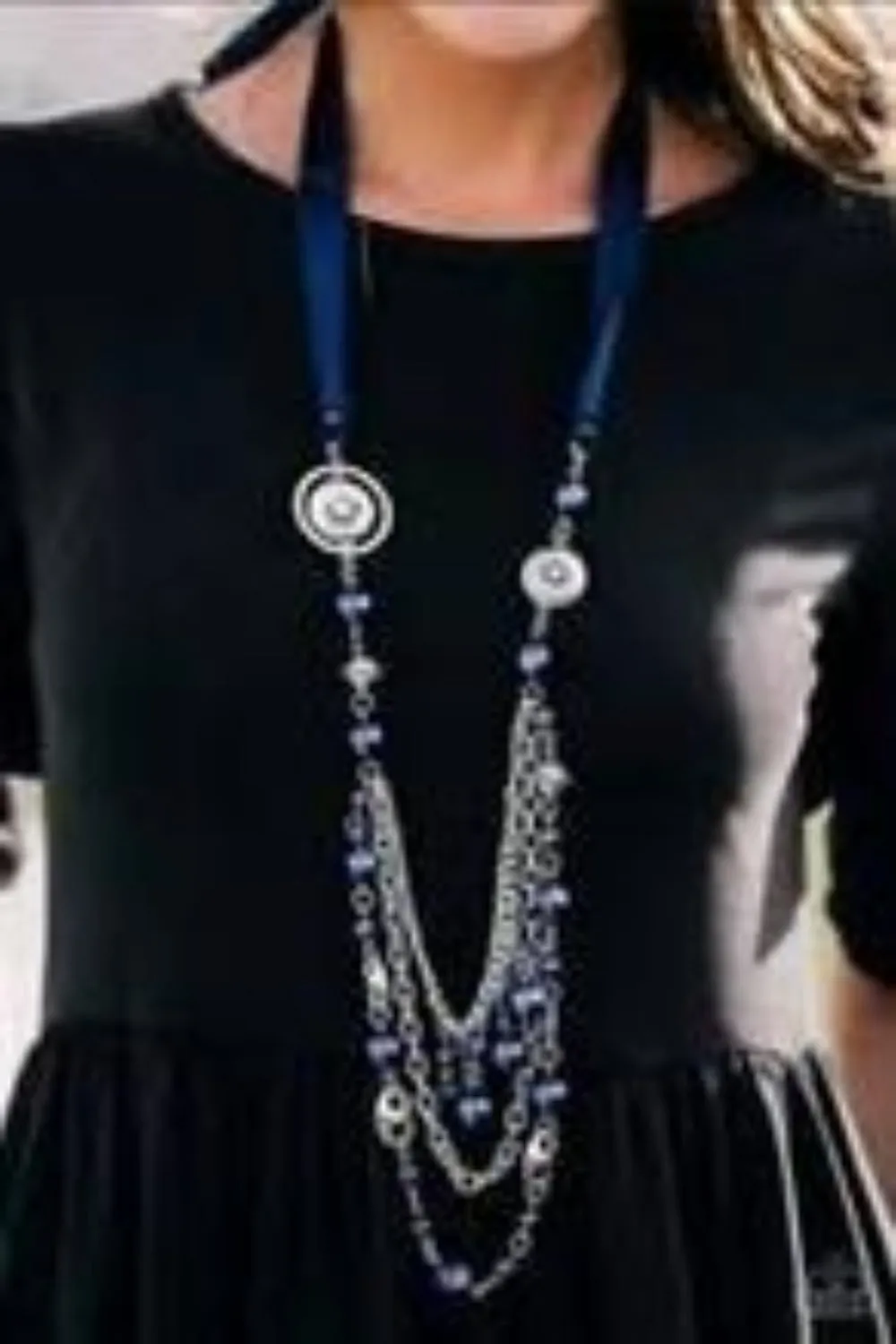 Paparazzi - All the Trimmings Blue Pearl Necklace