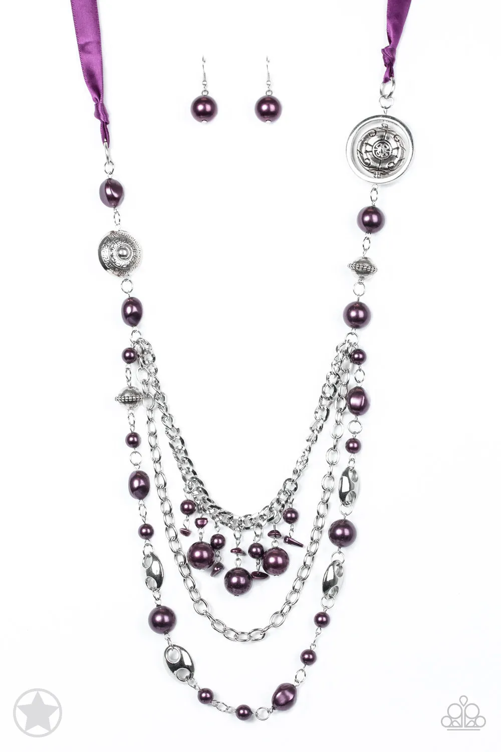 Paparazzi All The Trimmings Necklace Purple