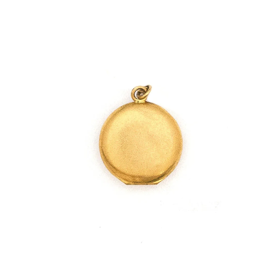 Petite 10K Gold Ruby Locket