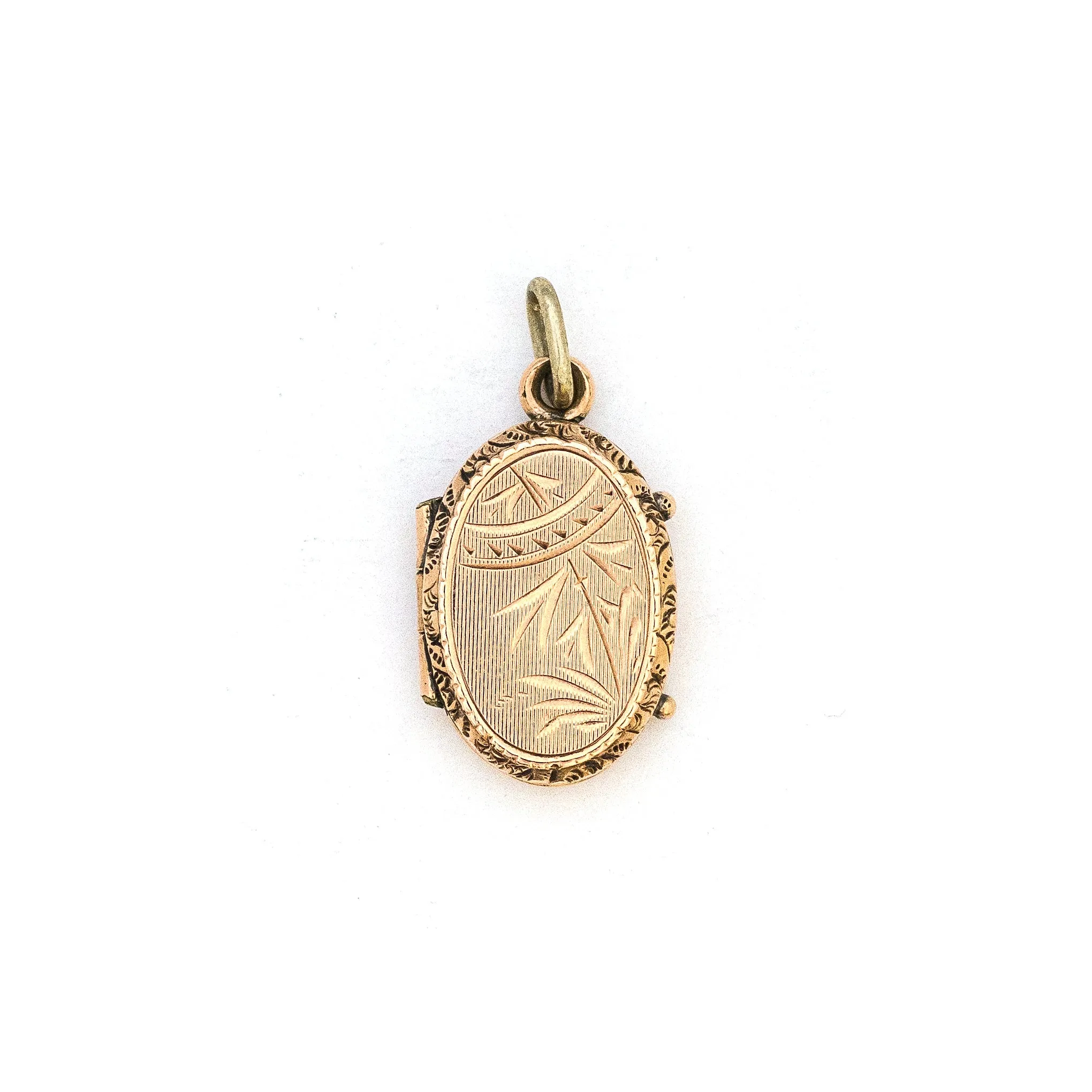Petite 14K Gold Antique Swallow Locket