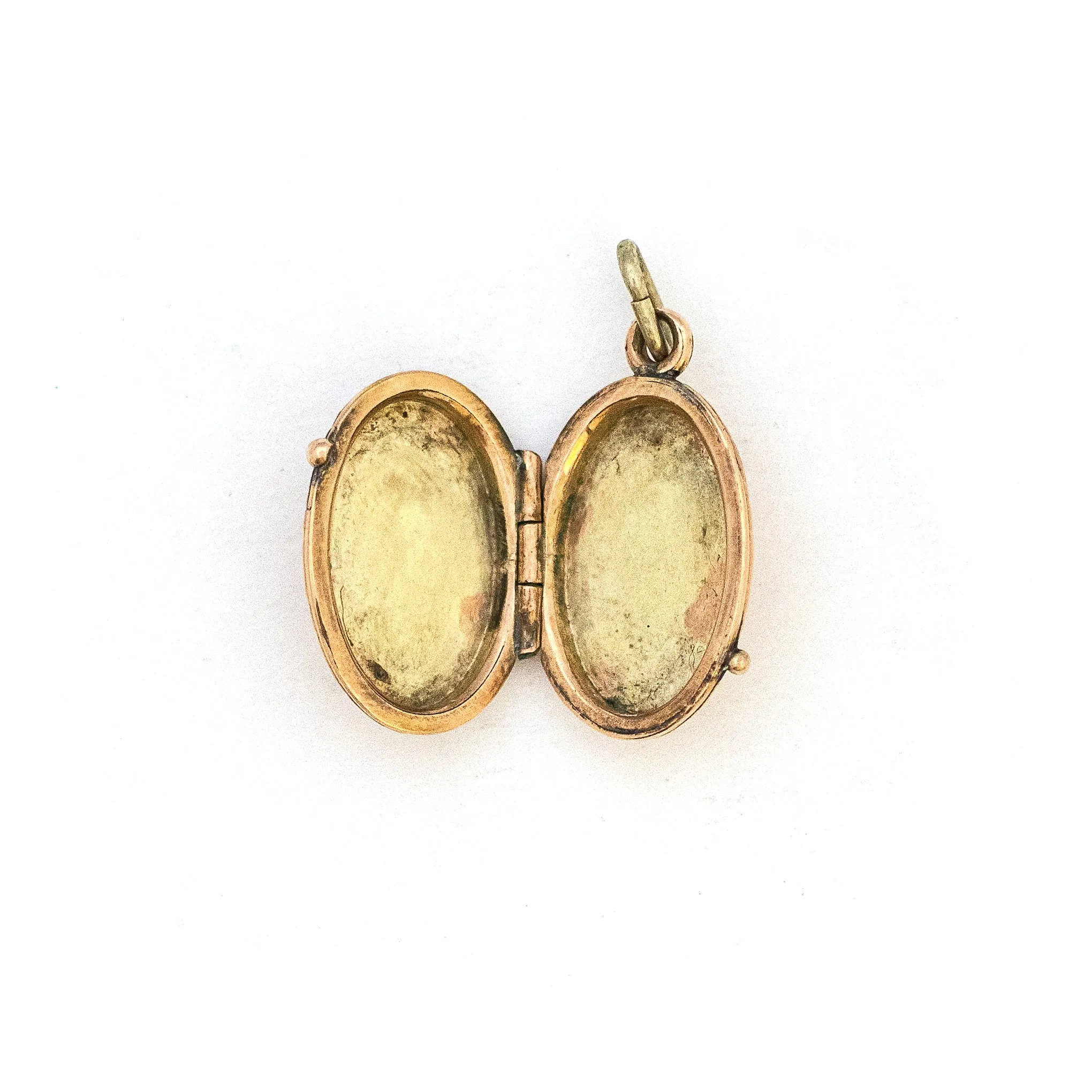 Petite 14K Gold Antique Swallow Locket