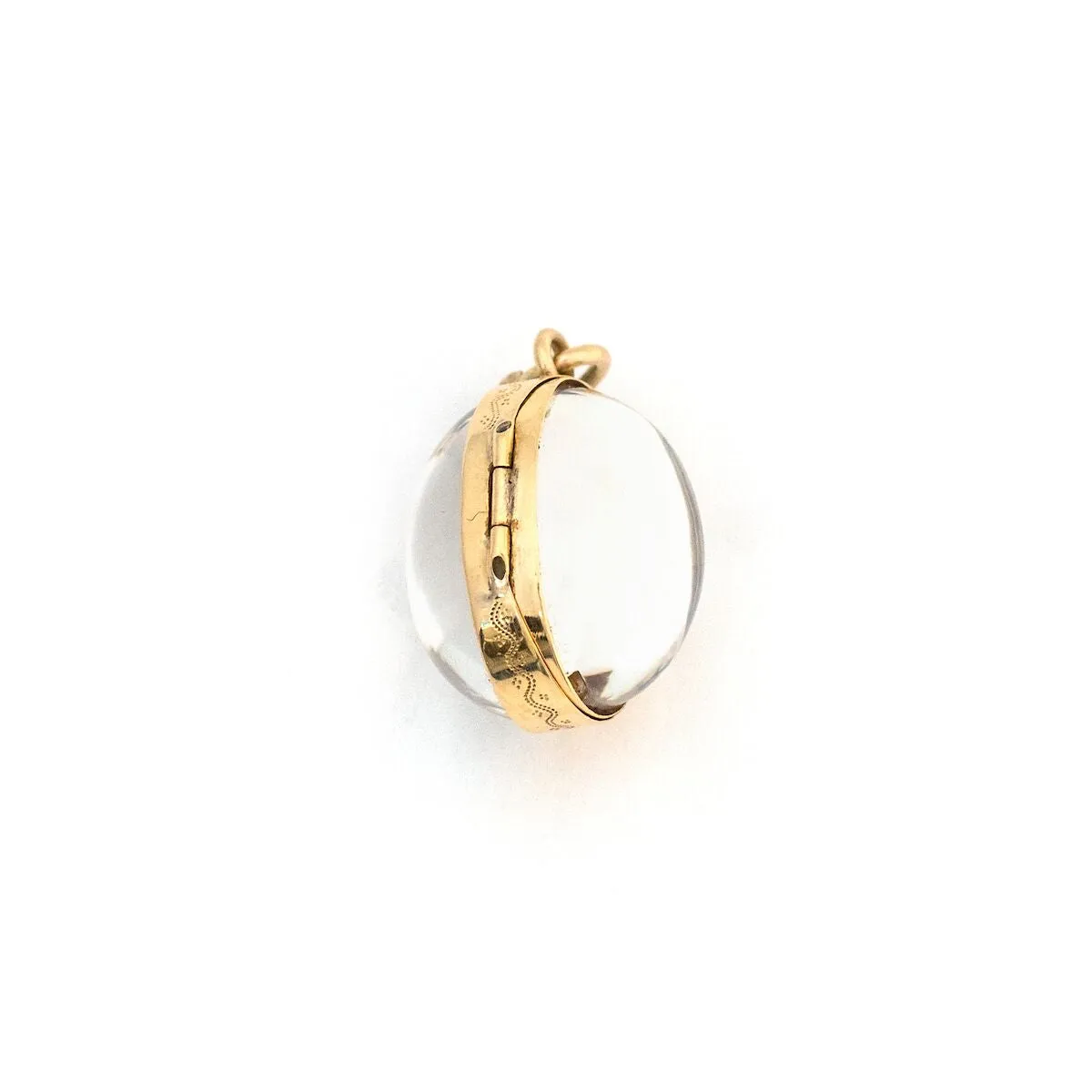 Petite Pool of Light Rock Crystal Locket
