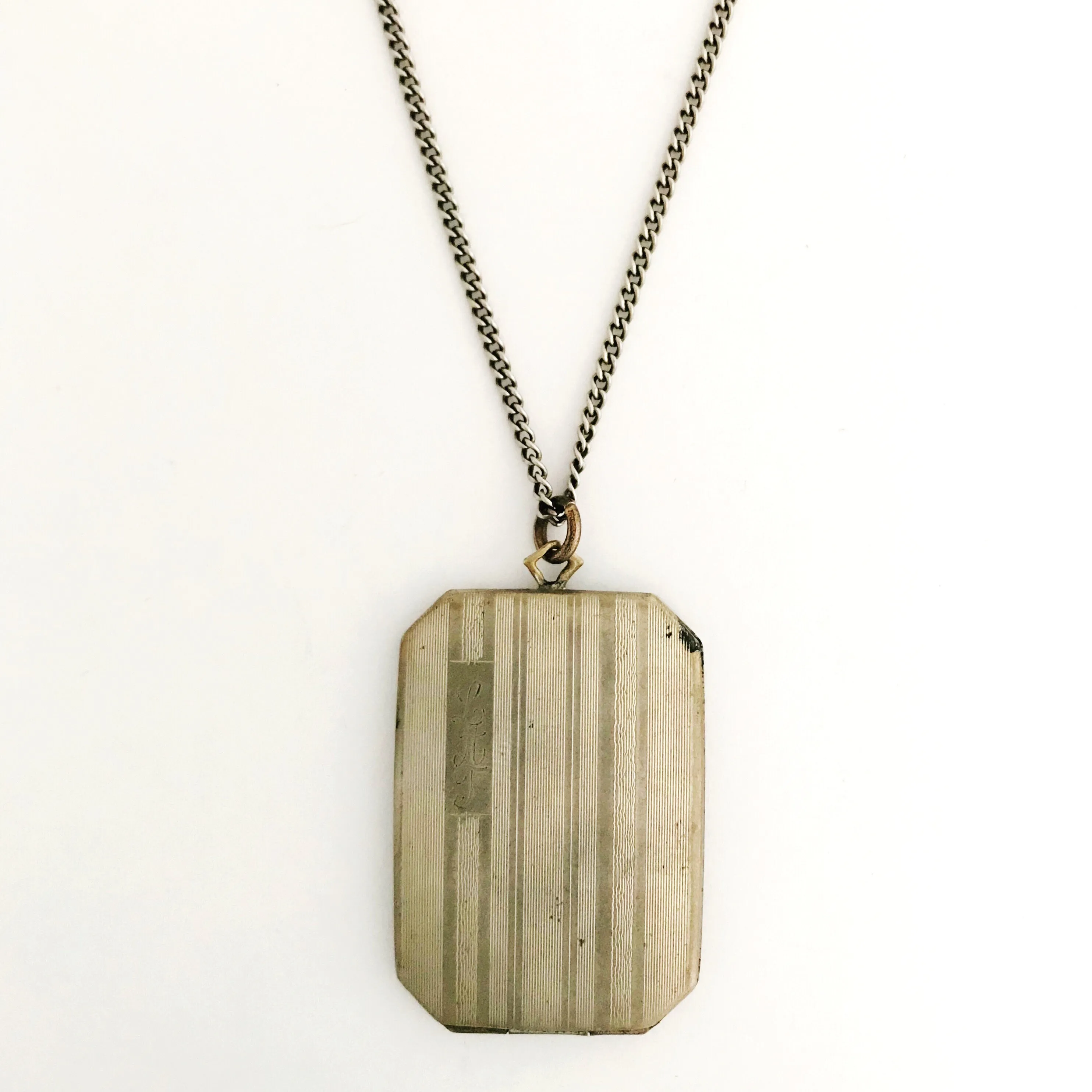 Pinstripe Rectangle Locket