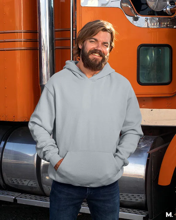 Plain melange grey hoodies