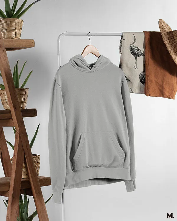 Plain melange grey hoodies