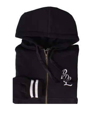 Plus Black Varsity Script Hoodie