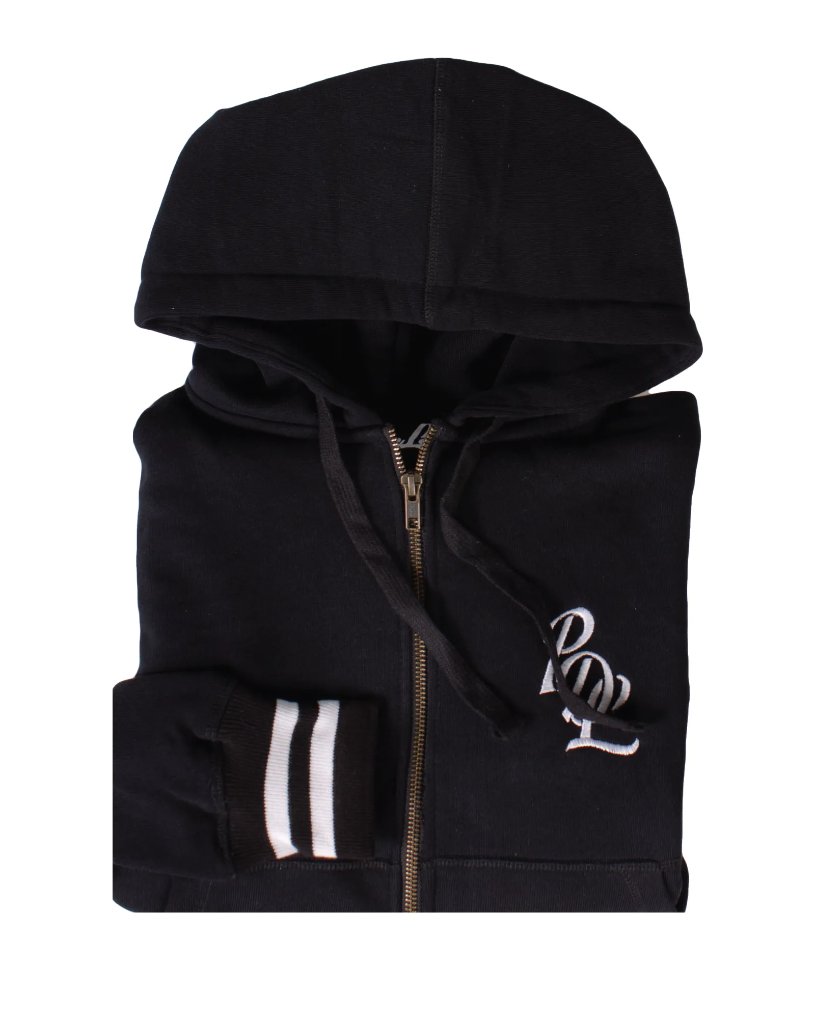 Plus Black Varsity Script Hoodie
