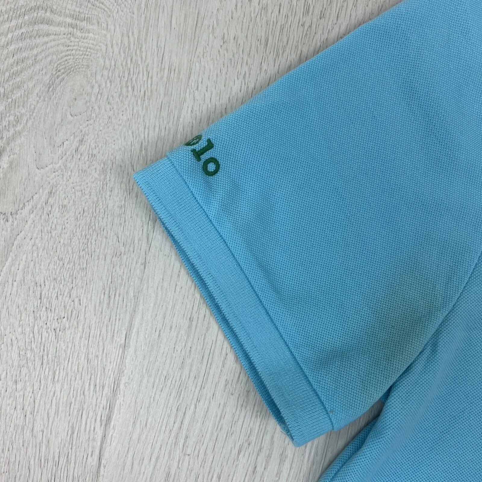 Polo Ralph Lauren Mens The Earth Polo Custom Slim Fit Blue Shirt Size Medium