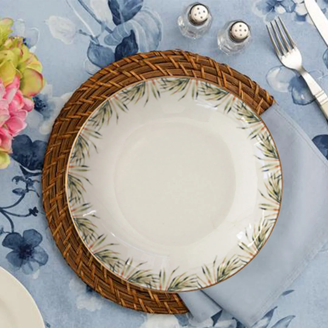 Porcelain Pasta Plates Victorian Cream 25cm