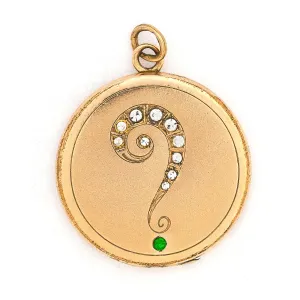 Question Mark Antique Locket