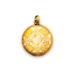 Quilted Floral Locket