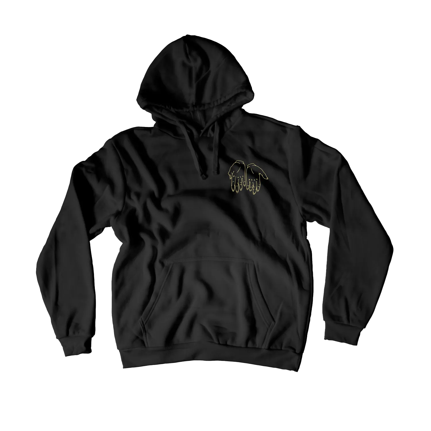 "TRADITIONAL FIT" HANDS HOODIE- GOLD/ BLACK