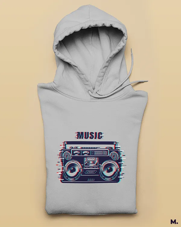 Retro music printed hoodies