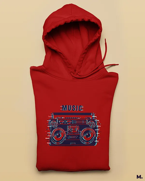 Retro music printed hoodies