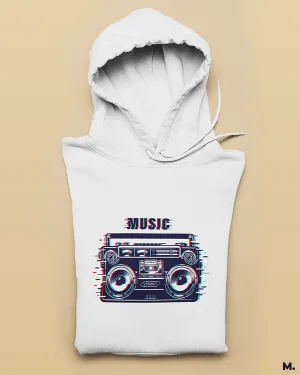 Retro music printed hoodies