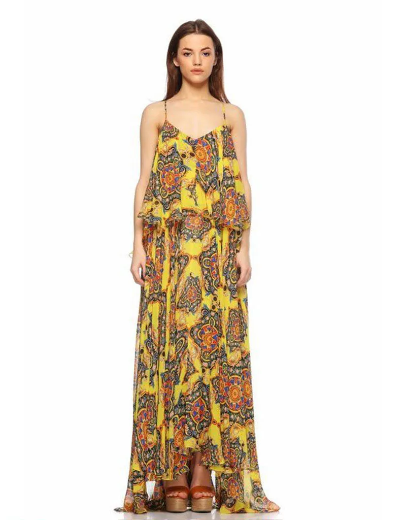 Rococo Sand Victorian Long Chiffon Dress