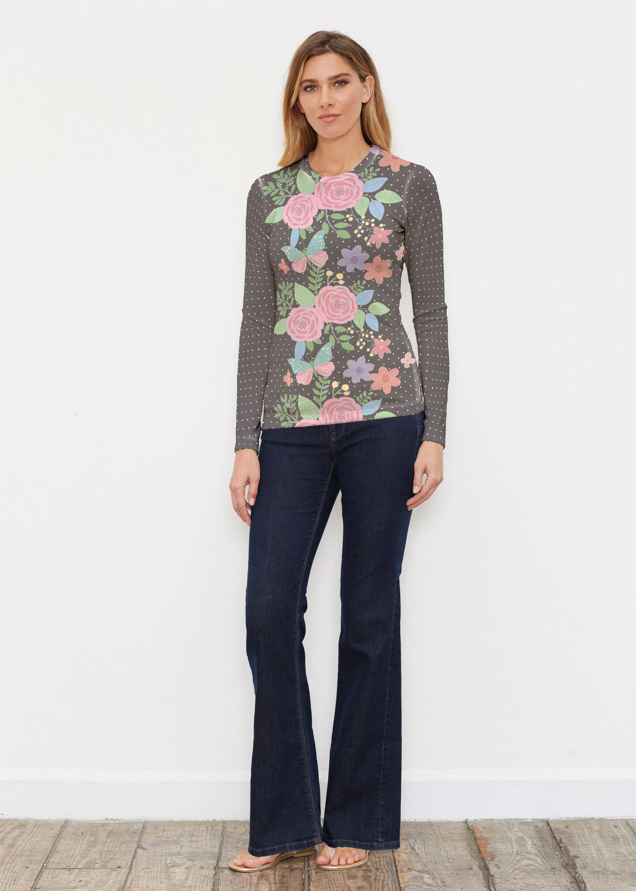 Rosalyn (14298) ~ Butterknit Long Sleeve Crew Top
