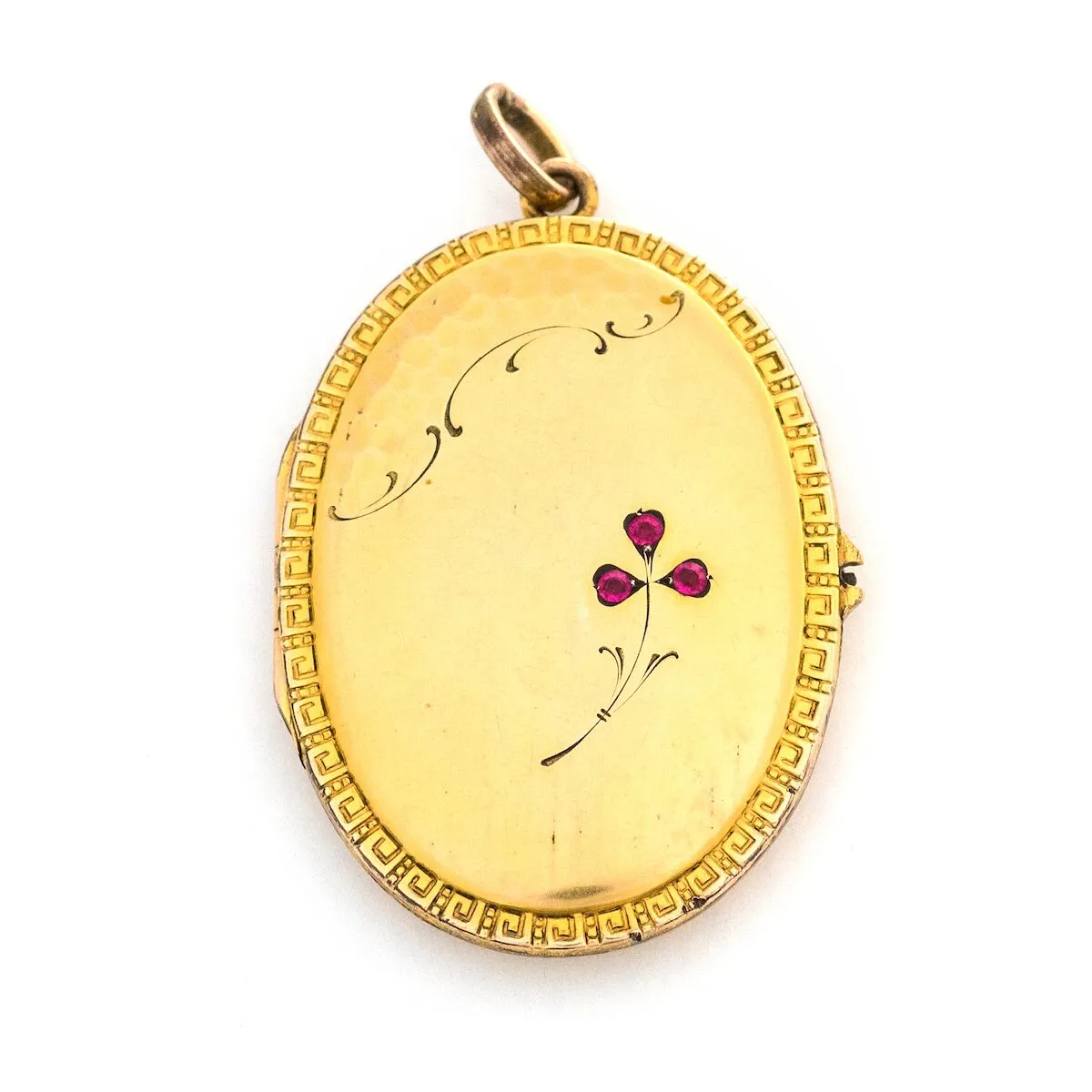 Rose Flower Oval Locket