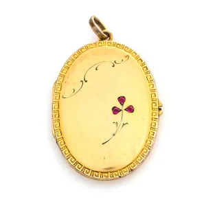 Rose Flower Oval Locket
