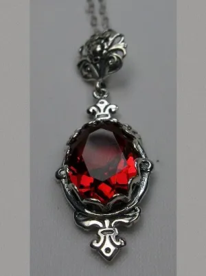 Ruby Pin Pendant, Stylish Victorian Jewelry Design#P18 - Ready to Ship